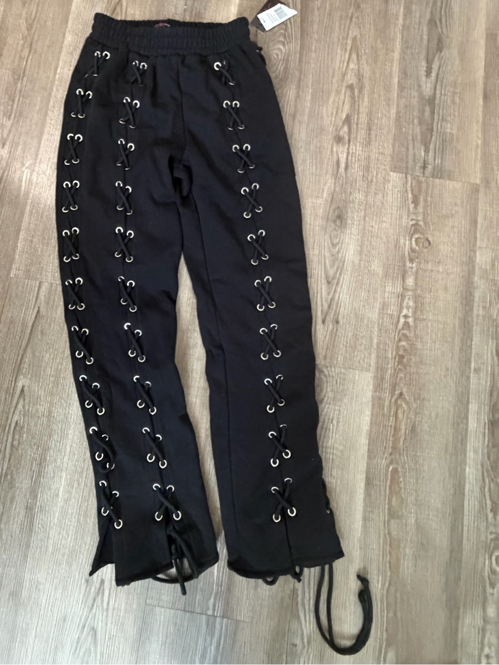 Allure Lux black lace up sweat / lounge pants size large
